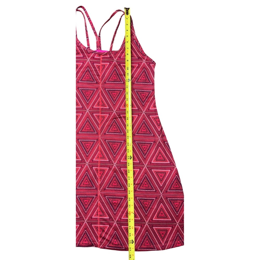 Patagonia Womens Kamala Dress Pink Geometric Triangle‎ Print Shelf Bra Large - Picture 4 of 6